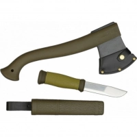 Набор Morakniv Outdoor Kit MG, нож Morakniv 2000 сталь Sandvik 12C27, цвет зеленый + топор купить в Донецке