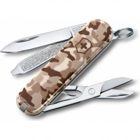 Нож перочинный Victorinox CLASSIC, сталь X55CrMo14, рукоять Cellidor®, песочный камуфляж купить в Донецке