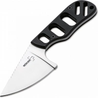 Нож с фиксированным клинком шейный Chad Los Banos Design SFB Neck, Boker Plus 02BO321, сталь 440C Satin, рукоять стеклотекстолит G10 купить в Донецке