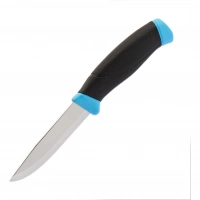 Нож с фиксированным лезвием Morakniv Companion Blue, сталь Sandvik 12С27, рукоять пластик/резина, голубой купить в Донецке