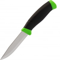 Нож с фиксированным лезвием Morakniv Companion Green, сталь Sandvik 12C27, рукоять пластик/резина, зеленый купить в Донецке