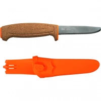 Нож с фиксированным лезвием Morakniv Floating Serrated Knife, сталь Sandvik 12C27, рукоять пробковая купить в Донецке