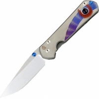 Нож складной Chris Reeve Large Sebenza 21 Unique Graphics Ametyst Cabochon, сталь CPM-S35VN, рукоять титан купить в Донецке