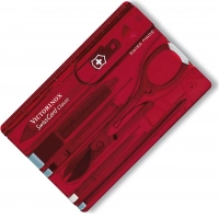 Швейцарская карта Victorinox SwissCard, сталь X45CrMoV15, рукоять ABS-Пластик, красный купить в Донецке