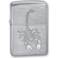 Зажигалка ZIPPO Scorpion Brushed Chrome, латунь с никеле-хром.покрыт., серебр., матов., 36х56х12 мм купить в Донецке